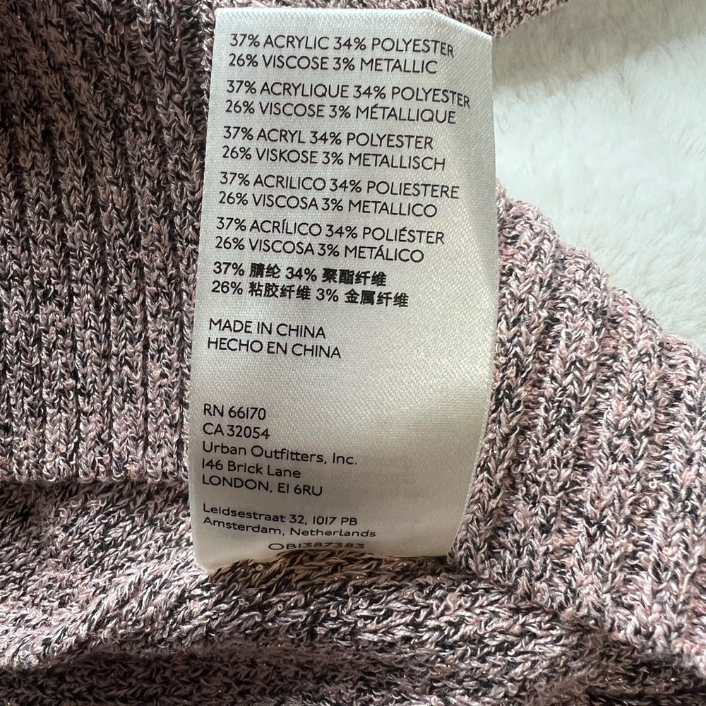 Free People Going for Gold Faux Wrap Crop Sweater Rose Gold L - Picture 11 of 11